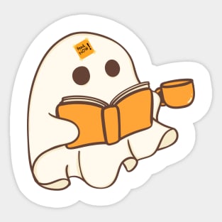 ghost reading Sticker